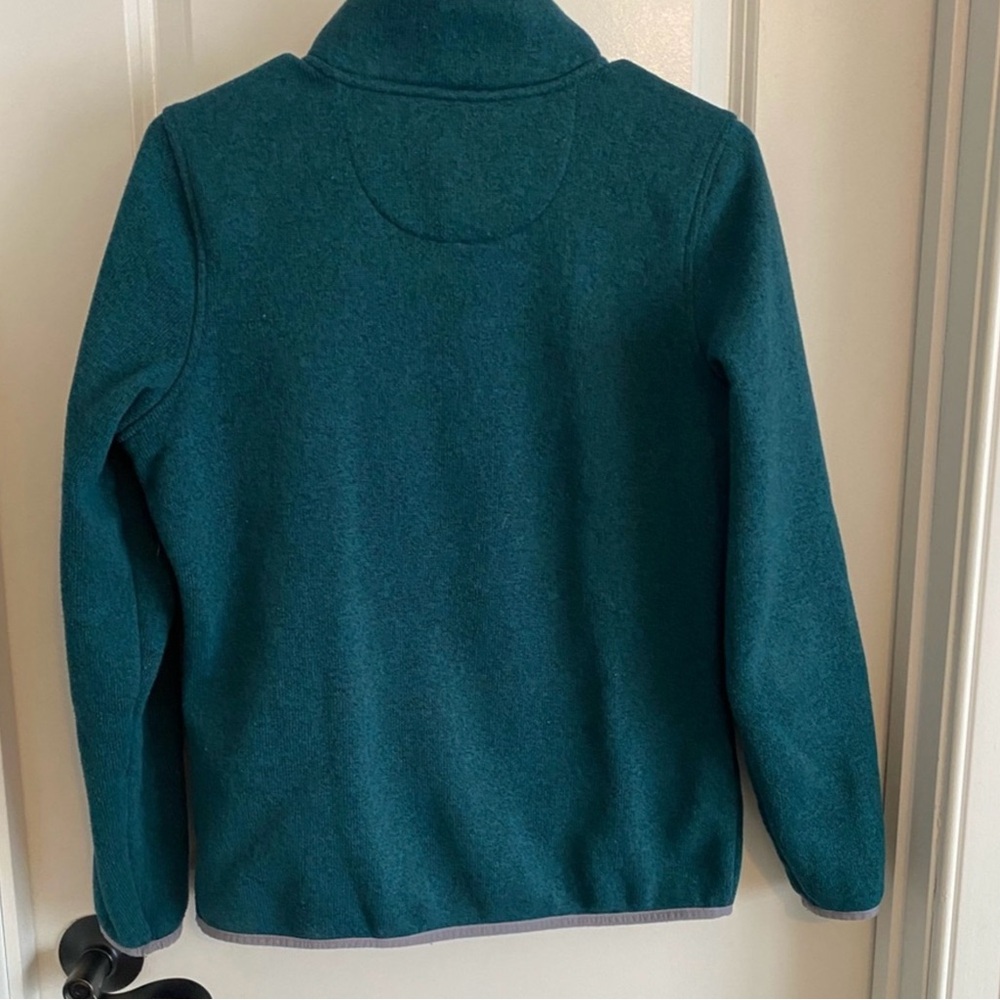 L.L. Bean Classic Teal Fleece Pullover - Picture 2 of 5